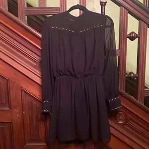 Mo&Co Black Studded Dress